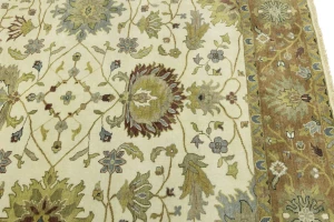 Cream Traditional Floral 9X12 Oushak Chobi Oriental Rug