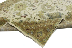 Cream Traditional Floral 9X12 Oushak Chobi Oriental Rug