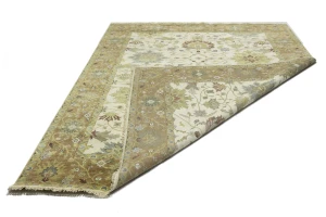 Cream Traditional Floral 9X12 Oushak Chobi Oriental Rug
