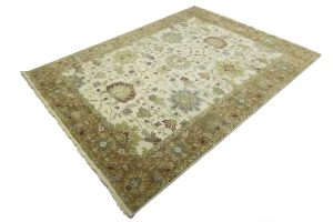 Cream Traditional Floral 9X12 Oushak Chobi Oriental Rug