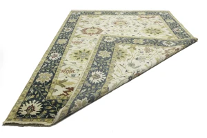 Cream Floral 10X14 Oushak Chobi Oriental Rug
