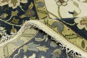 Cream Floral Osh Chobi 10x10 Peshawar Oriental Round Rug