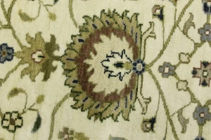 Cream Floral 2'5X8 Osh Chobi Peshawar Oriental Runner Rug