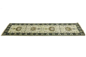 Cream Floral 2'5X8 Osh Chobi Peshawar Oriental Runner Rug