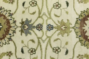 Cream Floral 2'5X8 Osh Chobi Peshawar Oriental Runner Rug