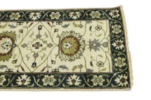 Cream Floral 2'5X8 Osh Chobi Peshawar Oriental Runner Rug