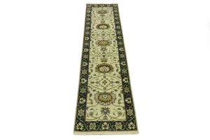 Cream Floral 2'5X10 Osh Chobi Peshawar Oriental Runner Rug
