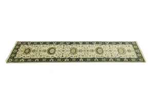 Cream Floral 2'5X10 Osh Chobi Peshawar Oriental Runner Rug