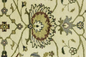 Cream Floral 2'5X10 Osh Chobi Peshawar Oriental Runner Rug