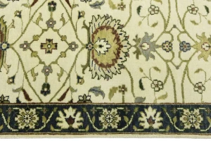 Cream Floral 2'5X10 Osh Chobi Peshawar Oriental Runner Rug
