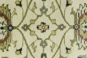 Cream Floral 2'5X13'4 Osh Chobi Peshawar Oriental Runner Rug
