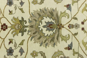 Cream Floral Osh Chobi 12X15 Peshawar Oriental Rug