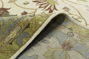 Cream Floral Osh Chobi 12X15 Peshawar Oriental Rug