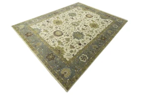 Cream Floral Osh Chobi 12X15 Peshawar Oriental Rug