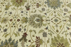 Cream Floral Osh Chobi 12X15 Peshawar Oriental Rug