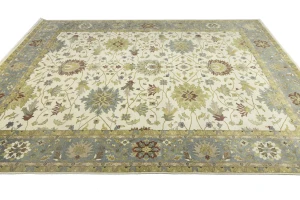 Cream Floral Osh Chobi 12X15 Peshawar Oriental Rug