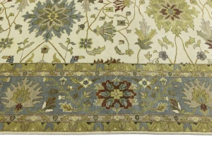 Cream Floral Osh Chobi 12X15 Peshawar Oriental Rug