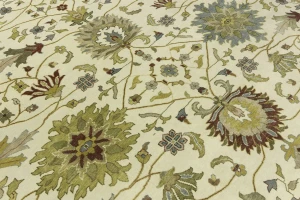 Cream Floral Osh Chobi 12X15 Peshawar Oriental Rug