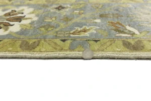 Cream Floral 9X12 Oushak Chobi Oriental Rug