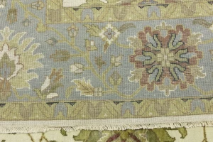Cream Floral 9X12 Oushak Chobi Oriental Rug