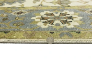 Cream Floral Osh Chobi 8X8 Peshawar Oriental Square Rug