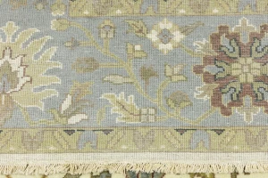 Cream Floral Osh Chobi 8X8 Peshawar Oriental Square Rug