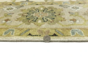 Cream Floral Osh Chobi 8X8 Peshawar Oriental Square Rug