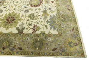 Cream Floral Traditional 10X14 Oushak Chobi Oriental Rug