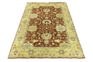 Rust Floral Osh Chobi 6X9 Peshawar Oriental Rug