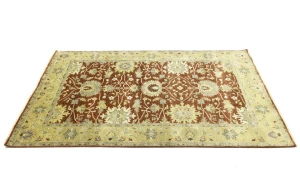 Rust Floral Osh Chobi 6X9 Peshawar Oriental Rug