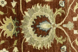 Rust Floral Osh Chobi 6X9 Peshawar Oriental Rug