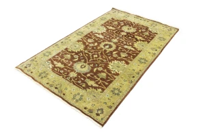 Rust Floral Osh Chobi 5X8 Peshawar Oriental Rug