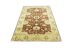 Rust Floral Osh Chobi 5X8 Peshawar Oriental Rug