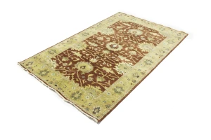 Rust Floral Osh Chobi 5X8 Peshawar Oriental Rug