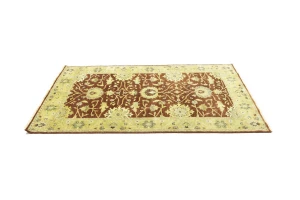 Rust Floral Osh Chobi 5X8 Peshawar Oriental Rug