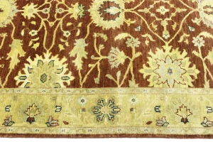 Rust Floral Osh Chobi 5X8 Peshawar Oriental Rug