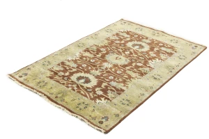 Rust Floral Osh Chobi 4X6 Peshawar Oriental Rug