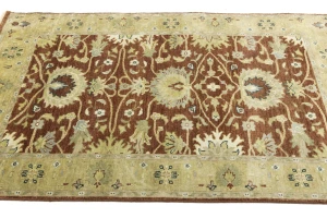 Rust Floral Osh Chobi 4X6 Peshawar Oriental Rug