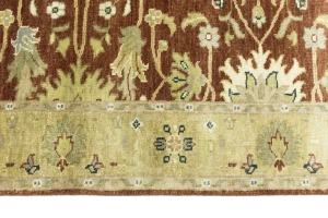 Rust Floral Osh Chobi 4X6 Peshawar Oriental Rug
