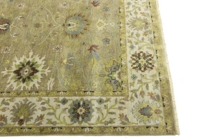 Tan Floral Osh Chobi 6X9 Peshawar Oriental Rug