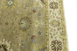 Tan Floral Osh Chobi 6X9 Peshawar Oriental Rug