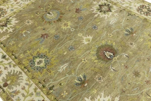 Tan Floral Osh Chobi 6X9 Peshawar Oriental Rug