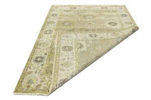 Tan Floral Osh Chobi 6X9 Peshawar Oriental Rug
