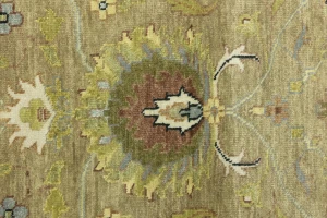 Tan Floral Osh Chobi 6X9 Peshawar Oriental Rug