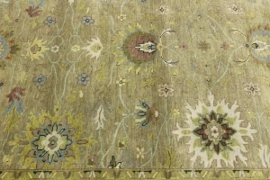 Tan Floral Osh Chobi 6X9 Peshawar Oriental Rug