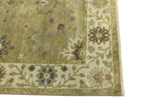 Tan Floral Traditional 5X8 Osh Chobi Peshawar Oriental Rug