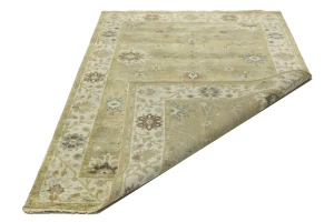 Tan Floral Traditional 5X8 Osh Chobi Peshawar Oriental Rug