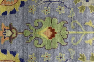 Silver Floral Traditional 10X14 Osh Chobi Oriental Rug