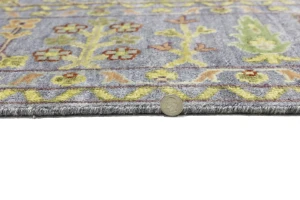 Silver Floral Traditional 9X12 Oushak Chobi Oriental Rug