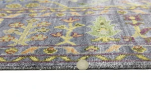 Silver Floral Traditional 8X10 Oushak Chobi Oriental Rug